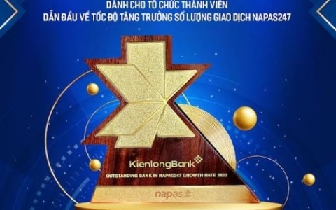 KienlongBank được vinh danh là Ngân hàng dẫn đầu về tốc độ tăng trưởng số lượng giao dịch Napas 247