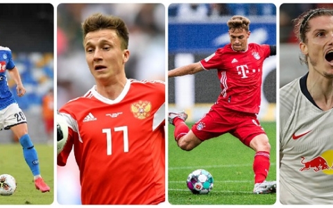 Top 10 cầu thủ chạy nhiều nhất ở EURO 2021: Tiền vệ Golovin của Nga dẫn đầu