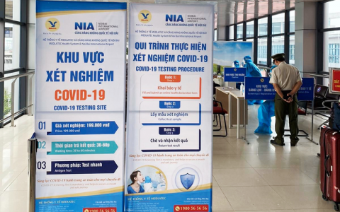Tạm dừng dịch vụ test nhanh Covid-19 cho hành khách tại sân bay Nội Bài