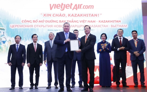Cơ hội khám phá Việt Nam dành cho du khách Kazakhstan với đường bay thẳng của Vietjet