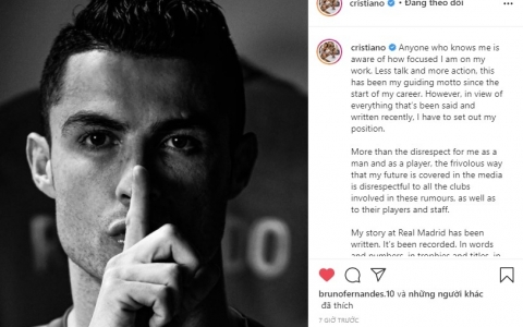 C. Ronaldo nóng mặt, chỉ trích giới truyền thông!