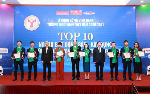 Hưng Thịnh land đón nhận giải thưởng Thương hiệu mạnh Việt Nam 2021