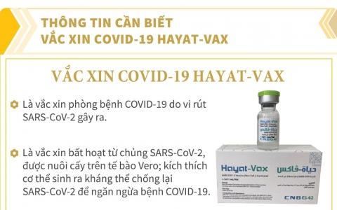 Infographic: Thông tin cần biết về vaccine Hayat-Vax, Verocell và Abdala