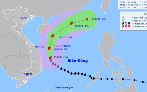 Bão số 9 giật cấp 14 ngoài khơi Thừa Thiên Huế-Phú Yên, sóng biển cao tới 8m