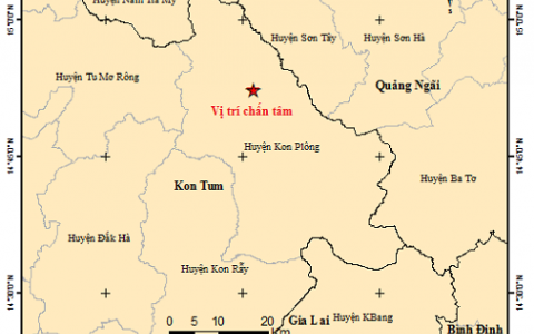 Liên tiếp 3 trận động đất xảy ra tại Kon Tum