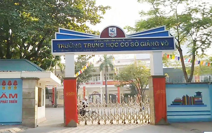 Trường THCS Giảng Võ, quận Ba Đình, Hà Nội (Ảnh: báo Phụ nữ Việt Nam)