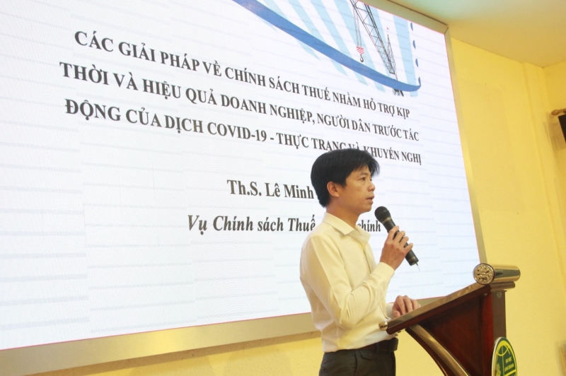 ThS. Lê Minh Khiêm, Vụ Chính sách Thuế - Bộ Tài chính trình bày tham luận