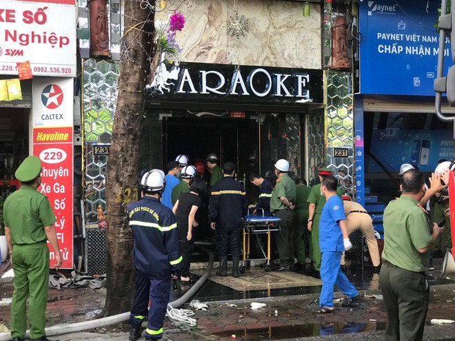 Quán karaoke, nơi xảy ra vụ cháy khiến 3 chiến sỹ công an PCCC hy sinh