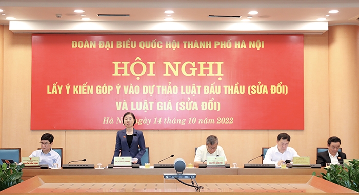 Phạm Thị Thanh Mai, Phó Trưởng đoàn chuyên trách đoàn đại biểu Quốc hội thành phố Hà Nội chủ trì Hội nghị