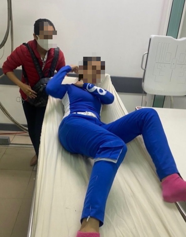 Nhân viên sân golf BRG Đà Nẵng bị đánh phải nhập viện cấp cứu. Ảnh: FB