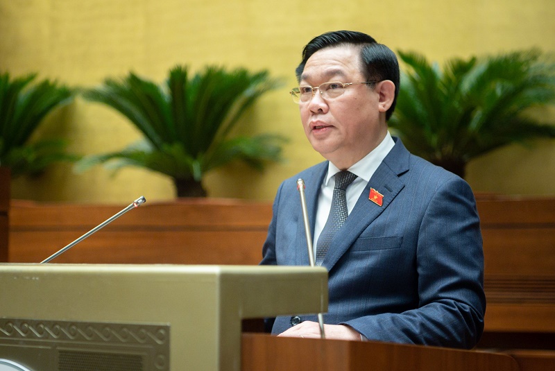 Chủ tịch Quốc hội Vương Đình Huệ phát biểu khai mạc Kỳ họp
