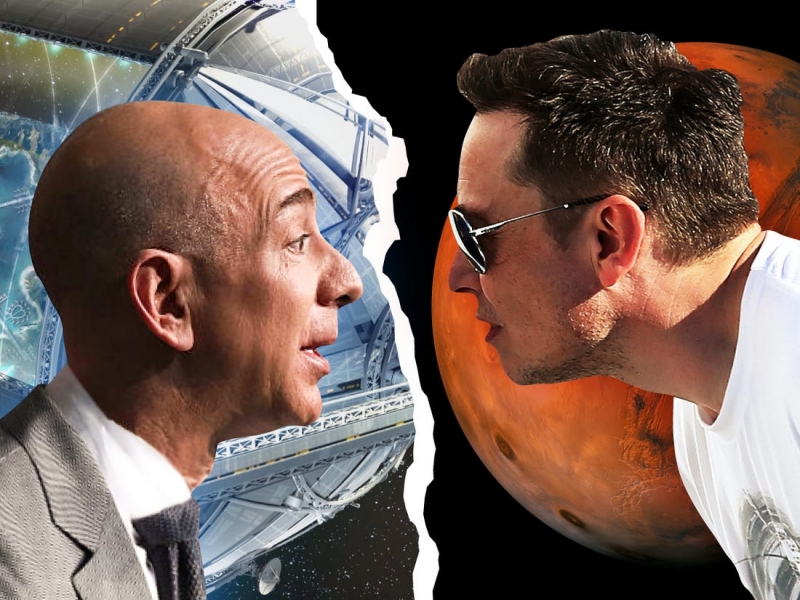 Cuộc đua vào không gian giữa hai người đàn ông giàu nhất thế giới (Ảnh: Doanh nghiệp Hội nhập)