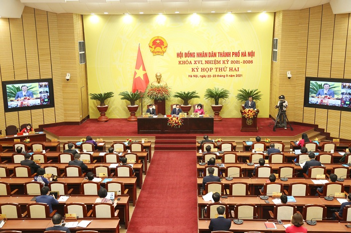 Quang cảnh phiên họp HĐND TP Hà Nội