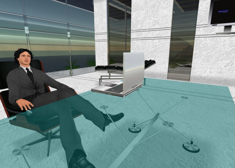 Một ví dụ về thế giới văn phòng ảo của người dùng Hồng Kông trong Second Life, một ứng dụng được phát triển bởi Linden Labs có trụ sở tại San Francisco, ra mắt vào tháng 6/2003 (Ảnh: Handout)