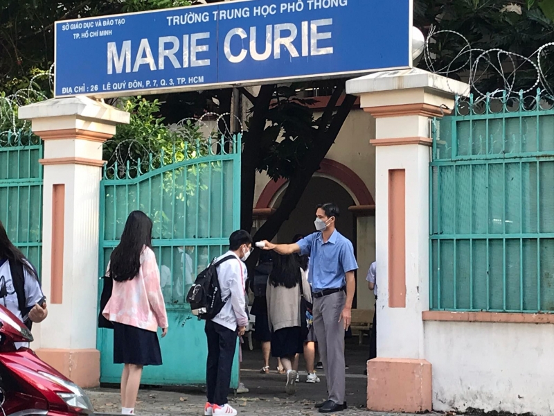 Học sinh Trường THPT Marie Curie (Ảnh: Vietnamnet)