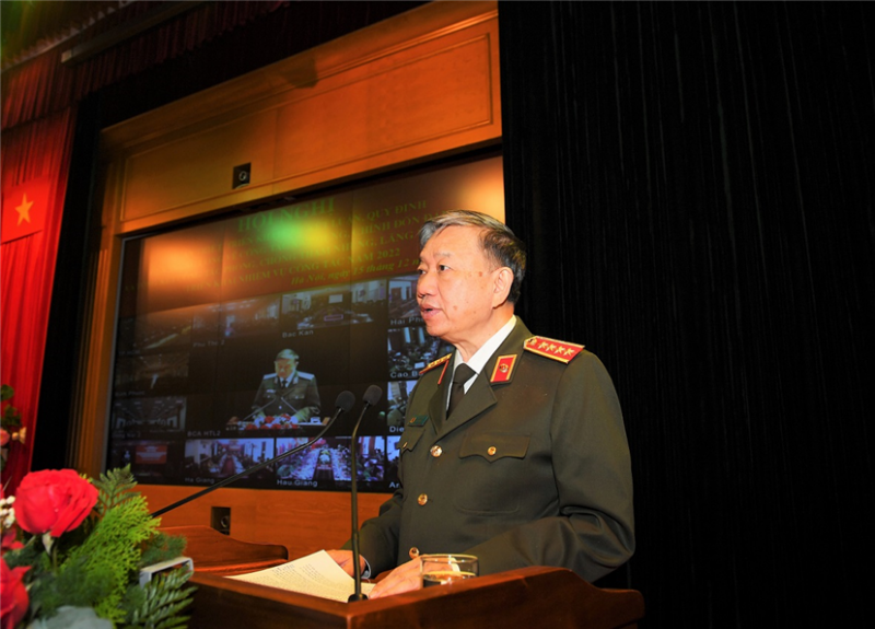 Bộ trưởng Tô Lâm phát biểu chỉ đạo tại Hội nghị.