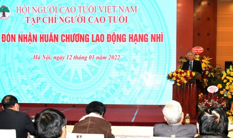 Tổng Biên tập Lê Quang phát biểu tại buổi lễ