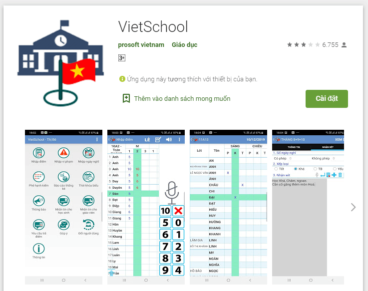 Tải, download Vietschool - Phần mềm quản lý học sinh miễn phí