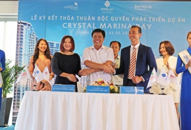 Tập đoàn Crystal Bay cùng hai đơn vị ký kết độc quyền phát triển dự án Crystal Marina Bay