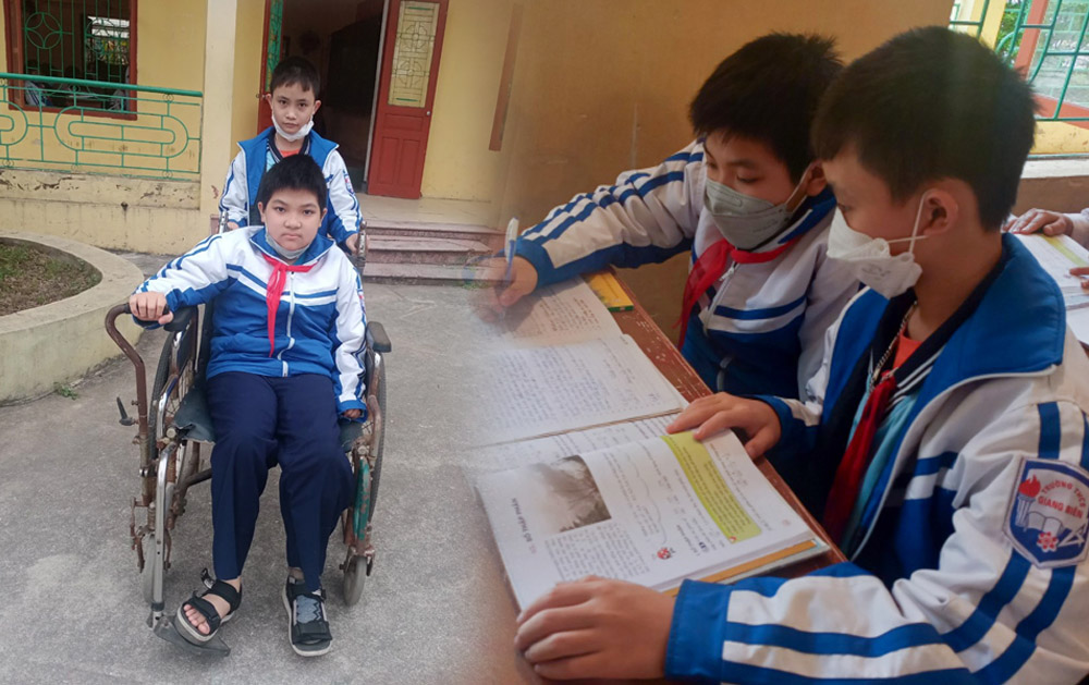 Tình bạn đẹp của hai nam sinh Hải Phòng: Hơn 4 năm đẩy xe lăn đưa bạn đến trường