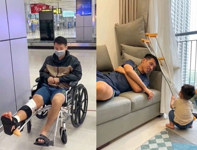 Hùng Dũng sau ngày xuất viện: Đã bay về Hà Nội, thoải mái vui đùa cùng con trai