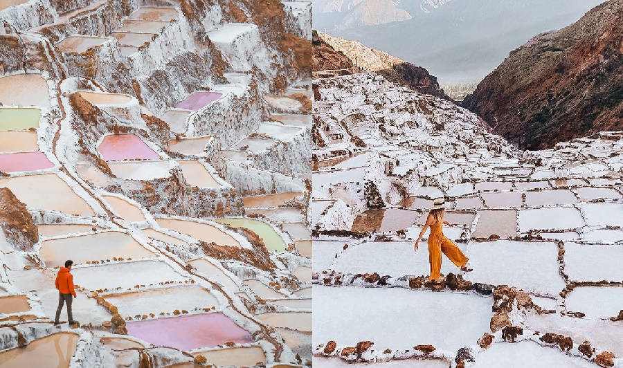 Mãn nhãn trước khung cảnh cánh đồng muối nghìn năm tuổi đẹp như tranh thủy mặc ở Peru