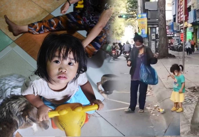 Những mảnh đời cùng cực đằng sau hình ảnh bé gái 2 tuổi bị buộc dây dắt đi bán vé số ở Sài Gòn