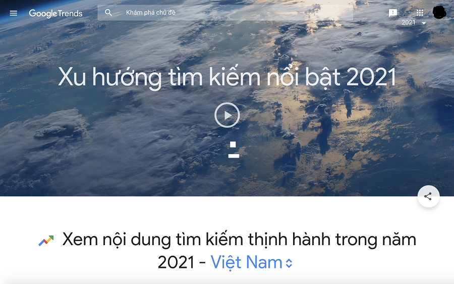 Năm 2021, người Việt tìm kiếm gì nhiều nhất trên Google?