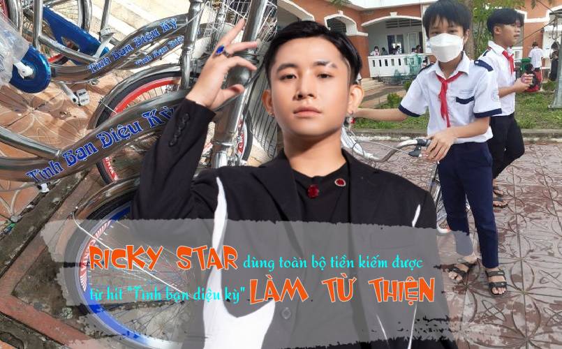 Hành động ý nghĩa của Ricky Star: Dùng toàn bộ tiền kiếm được từ hit 'Tình bạn diệu kỳ' mua xe đạp tặng học sinh nghèo