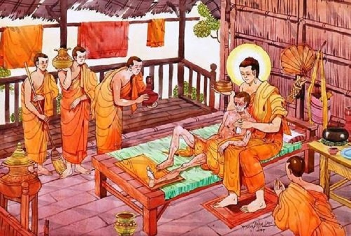 Câu chuyện Phật giáo 'Đức Phật thăm Tỳ kheo lâm bệnh để răn dạy đệ tử' và bài học 'thương người như thế thương thân