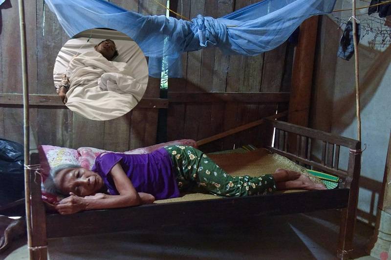 Mẹ già mắc bệnh ung thư, nằm liệt giường ú ớ xin cộng đồng cứu giúp con trai hiếu thảo