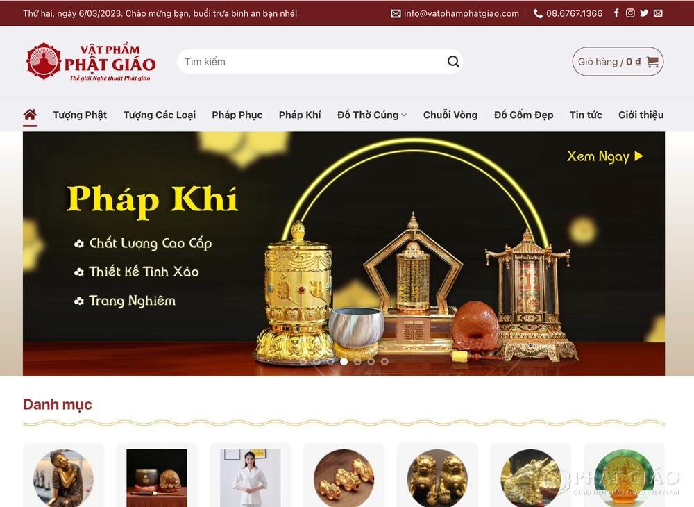 Thông tin hay về hai cửa hàng vật phẩm Phật giáo mới ở Hà Nội và TP.HCM