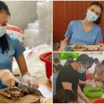 Hoa hậu Tiểu Vy cùng sao Việt nấu bún bò tặng tuyến đầu chống dịch