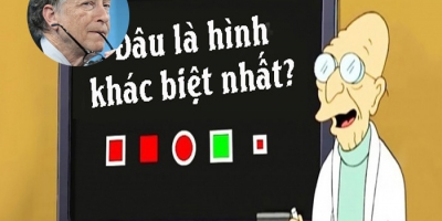 Câu đố hiểm hóc khiến sinh viên Harvard mất 40s để giải, Bill Gates cũng cần 20s: Đâu là hình khác biệt nhất?