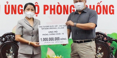 Hưởng ứng lời kêu gọi, Tập đoàn Green Hill Village Bình Định ủng hộ 1 tỷ đồng cho công tác phòng dịch COVID-19