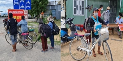 Thất nghiệp vì dịch COVID-19, 4 mẹ con lặn lội đạp xe từ Đồng Nai về Nghệ An