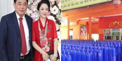 Vợ chồng bà Phương Hằng về 50.000 bình oxy, sẵn sàng phục vụ miễn phí cho bà con