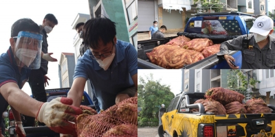 Những chuyến xe nghĩa tình của 'biệt đội xe bán tải' ở Hà Nội giữa mùa dịch