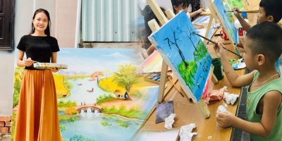 Nguyễn Thị Ly: Cô giáo mầm non bỏ phố về quê mùa dịch, dạy vẽ miễn phí cho trẻ em ở Nam Định
