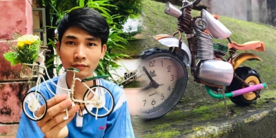 'Giang thích chế': Chàng trai khuyết tật quê Bắc Ninh đam mê tái chế rác thải