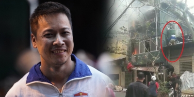 Chân dung người đàn ông đi chân trần lao vào đám cháy cứu sống bé gái ở Hà Nội