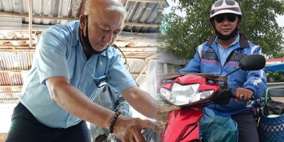 'Người vận chuyển' nhân ái hơn 15 năm chở đồ miễn phí cho chùa và bếp ăn từ thiện
