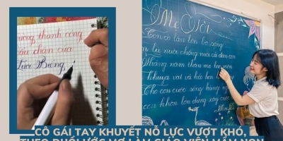 Cô giáo mầm non tay khuyết vượt khó, mở lớp dạy học miễn phí ở quê nhà Nghệ An