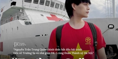 Nguyễn Trần Trung Quân thông báo bắt đầu hải trình ra thăm Trường Sa