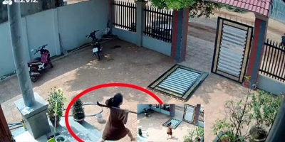 CĐM hết lời khen ngợi cô vợ bầu cầm rựa bảo vệ chồng trước sự hung hãn, manh động của kẻ trộm