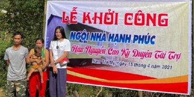 Hoa hậu Kỳ Duyên đem 100 triệu tiền thưởng từ chương trình Sao nhập ngũ về Quảng Nam xây nhà cho người nghèo