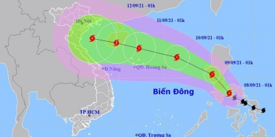 Bao giờ bão CONSON 2021 (bão Côn Sơn) vào đến biển Đông?