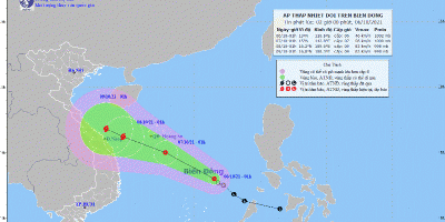 Dự báo đường đi của áp thấp nhiệt đới trên biển Đông mới nhất