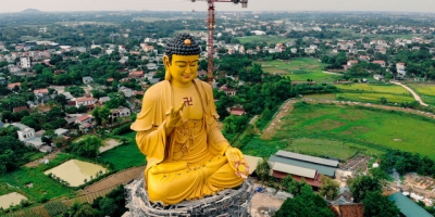 Bật mí điều đặc biệt bên trong bức Đại tượng Phật A Di Đà cao nhất ĐNA ở chùa Khai Nguyên, Hà Nội