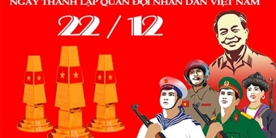 Những mẫu thiệp chúc mừng thành lập Quân đội nhân dân Việt Nam